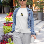 t shirt mockup of an athleisure styled woman 32470 kopi